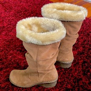 BareTraps Fur-lined Boots 7.5